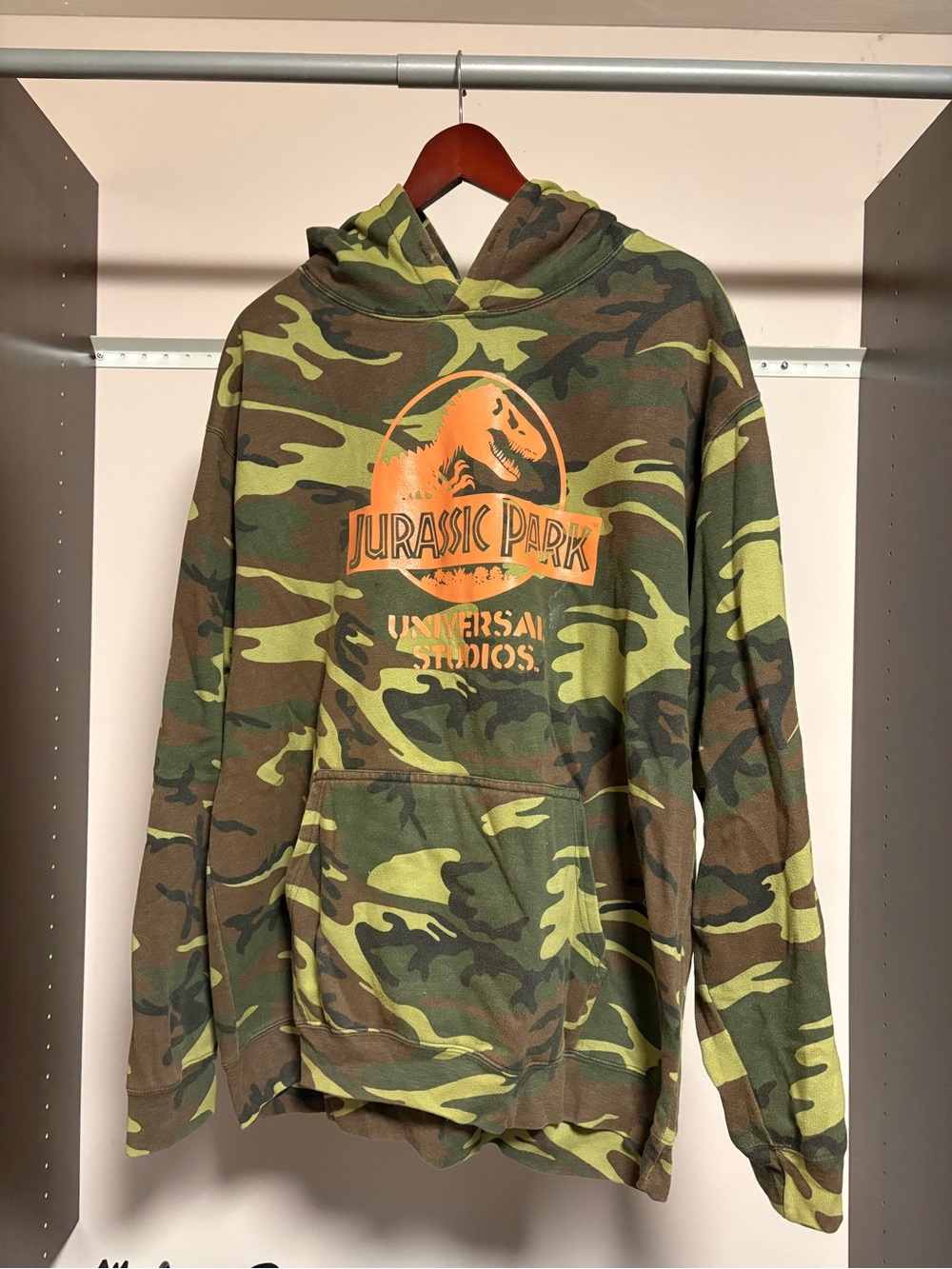 Jurassic Park Camo Hoodie - Green Camouflage Sweatshirt